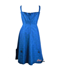 robe vintage 1950 à bretelle bleu d hiver