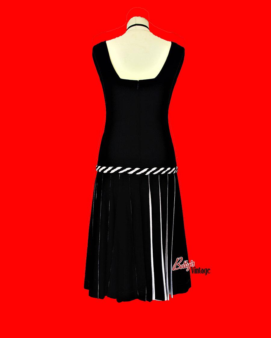 Robe vintage couture de 1960 style 1930 en lin - betty's vintage