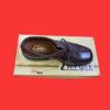 Chaussure derby marron vintage 1960 clerget made in france