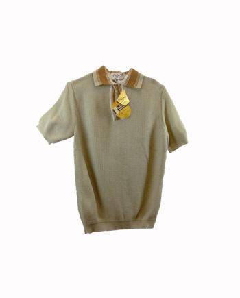 polo-homme-vintage-1960-beige-made-in -france