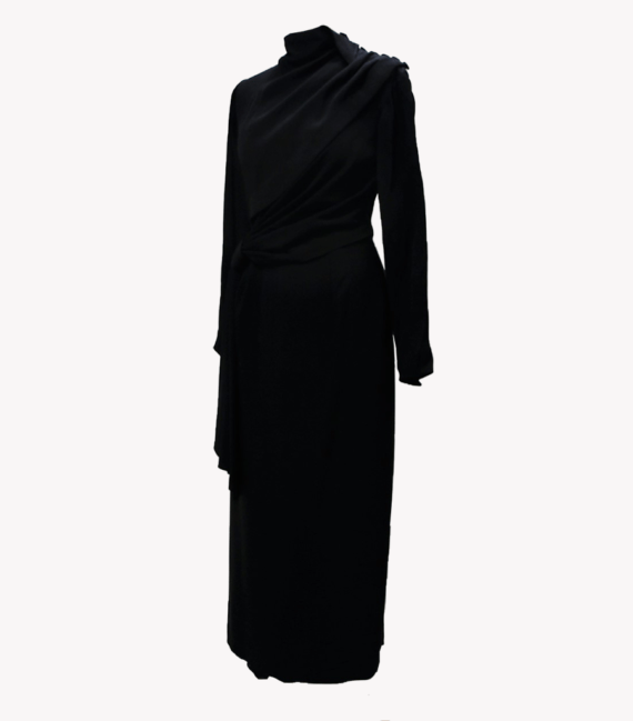 robe vintage 1930 longue noire