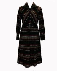 robe-vintage-1940-noir-rayé