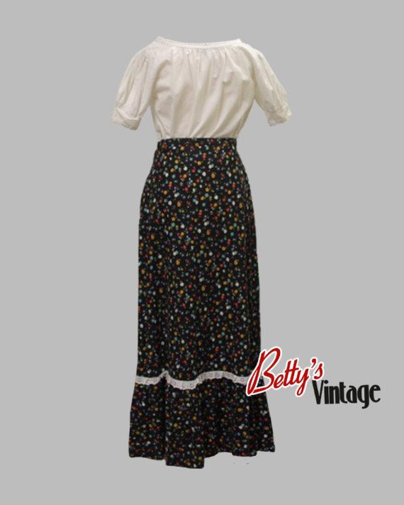 Jupe vintage hippie 1970&rsquo;S betty&rsquo;s vintage Dos