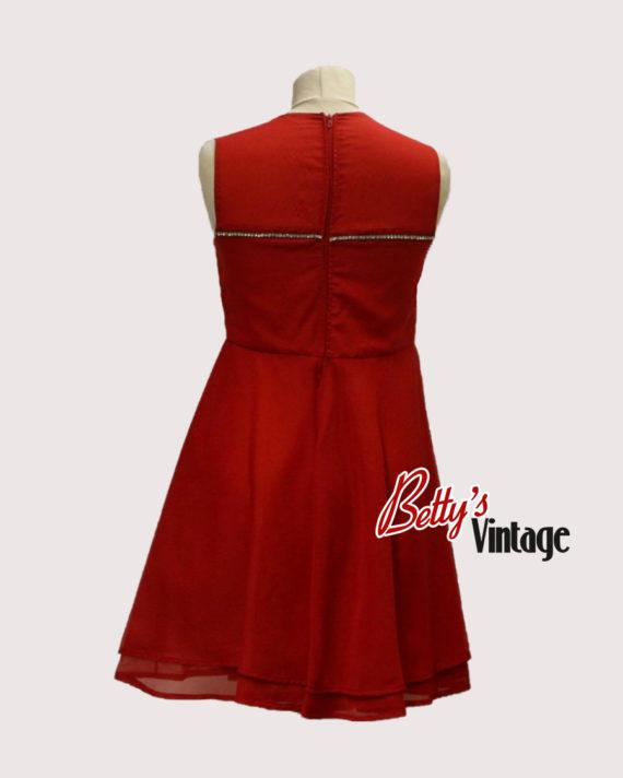 Robe rouge vintage 1990&rsquo;s betty&rsquo;s