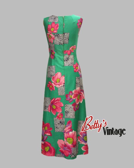 longue robe verte dos betty&rsquo;svintage