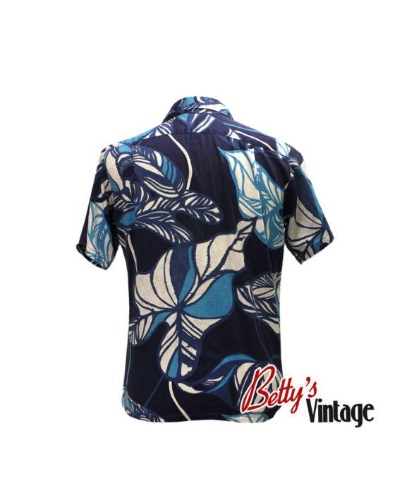 Chemise hawaienne bleu dos