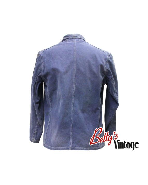 Veste en jean délavé avec taches