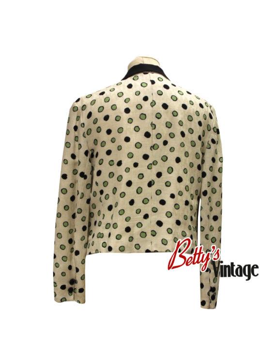 Veste en point vert dos