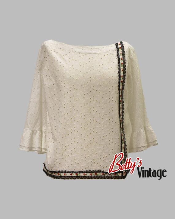 tunique vintage blanche avant bettysvintage