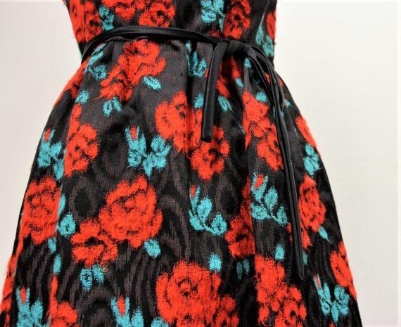 detail robe vintage 1960 à fleur