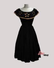 robe-de-soirée-vintage-1950-noire