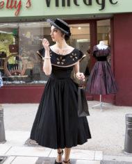 robe vintage 1950 de soirée noire
