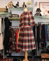 robe vintage 1950 tartan ecossais (3)