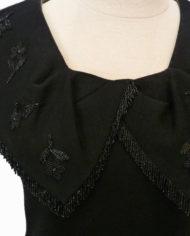 robe vintage 1920’s 1930’s noire en perle gatsby(5)