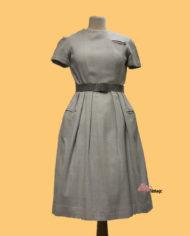 robe-vintage-1950-à-carreaux-en-laine- francie rêve paris4jpg (2)