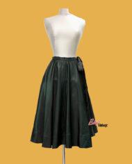 jupe-vintage-1950-vert-sapin-à-pois