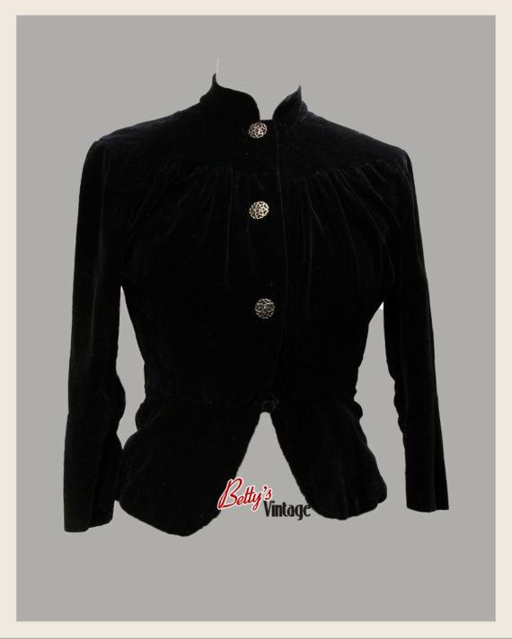 veste-vintage-1930-1940-en-velours-noir-avec-basque