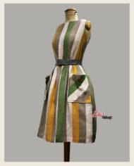 robe-vintage-1950’s-à-rayure-1