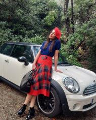jupe-vintage-ecossaise-rouge-patineuse-mini-cooper-