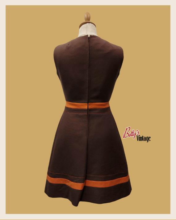 robe-vintage-style-courrèges-marron-orange-1960–vintage-dress-5