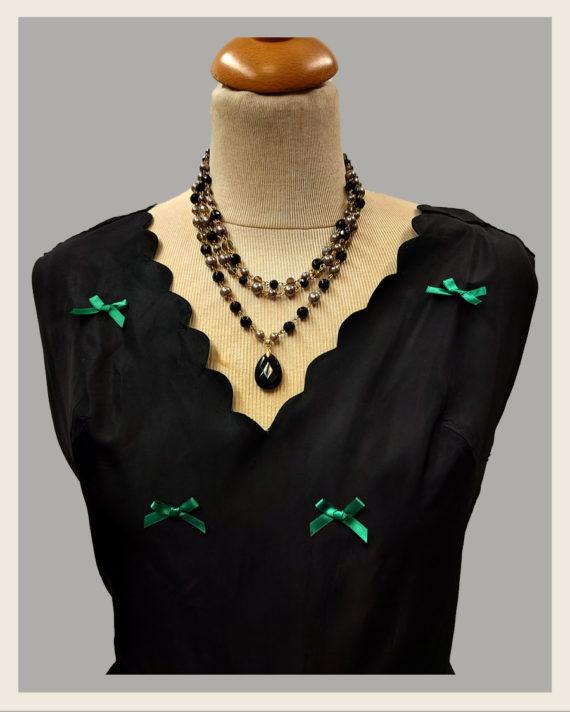 robe-vintage-50&rsquo;s-noire-taffetas-et-velours-3