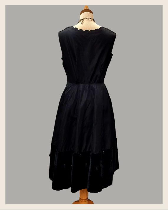 robe-vintage-50&rsquo;s-noire-taffetas-et-velours-7