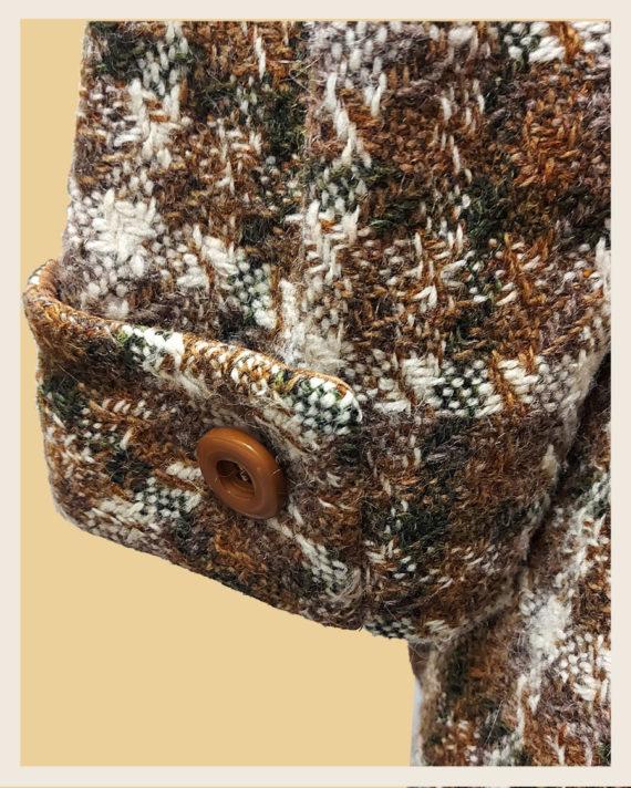 manteau-vintage-1960-à-carreaux-kaki-marron-3