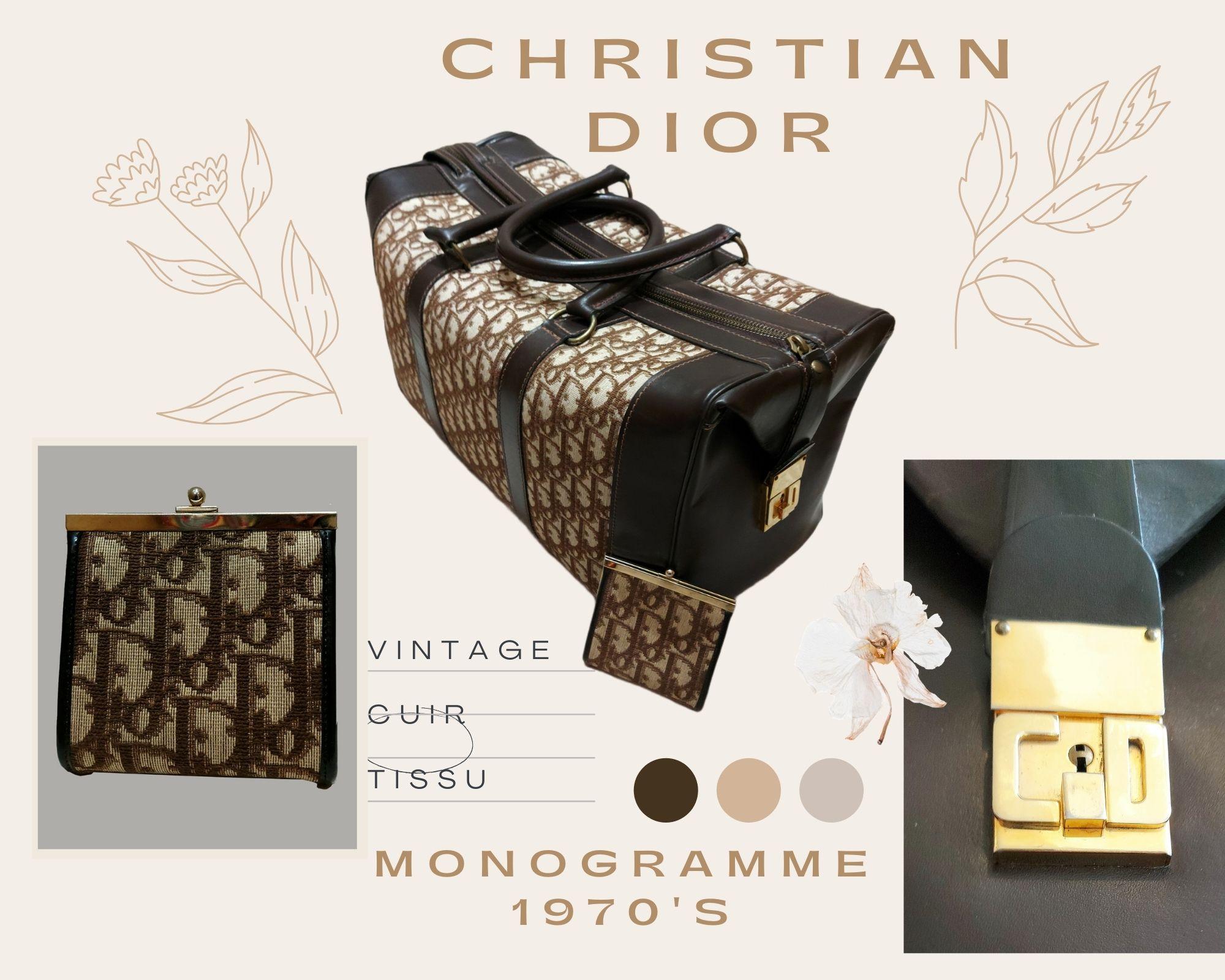 Christian Dior 1970's Les Sacs Monogram Bag