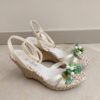 chaussures compensées-chaussures blanches- chaussures pin up- chaussures vintage-vintage shoes