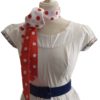 foulard vintage_foulard 1960- foulard vintage à pois-foulard vintage rouge et blanc-foulard 1960 à pois