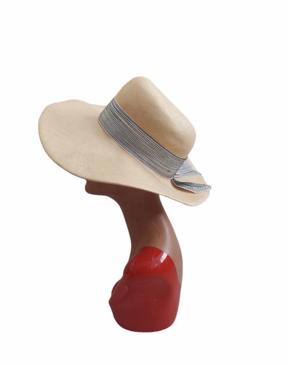 Chapeau vintage 1950 beige