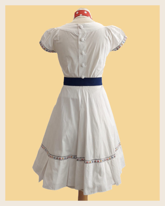 Robe-vintage-blanche-1950-dos