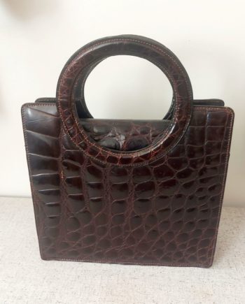 sac vintage-sac140-1940handbag-1940vintagehandbag-crocodilehandbag-saccroco-saccrocodile-vintagehandbag