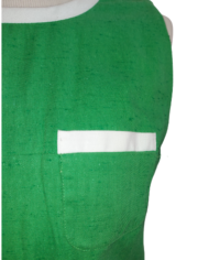 Robe vintage 1960 verte style courrèges (5)