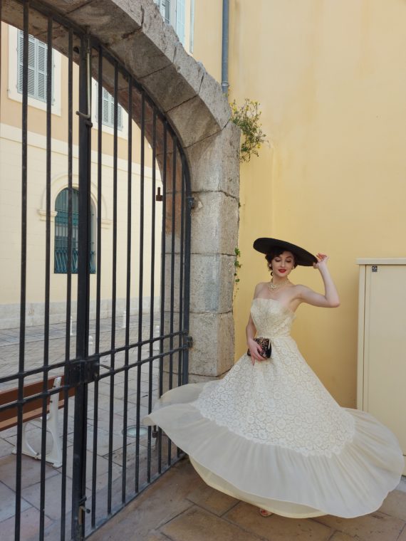 robe vintage 1950 haute couture jean hercey paris