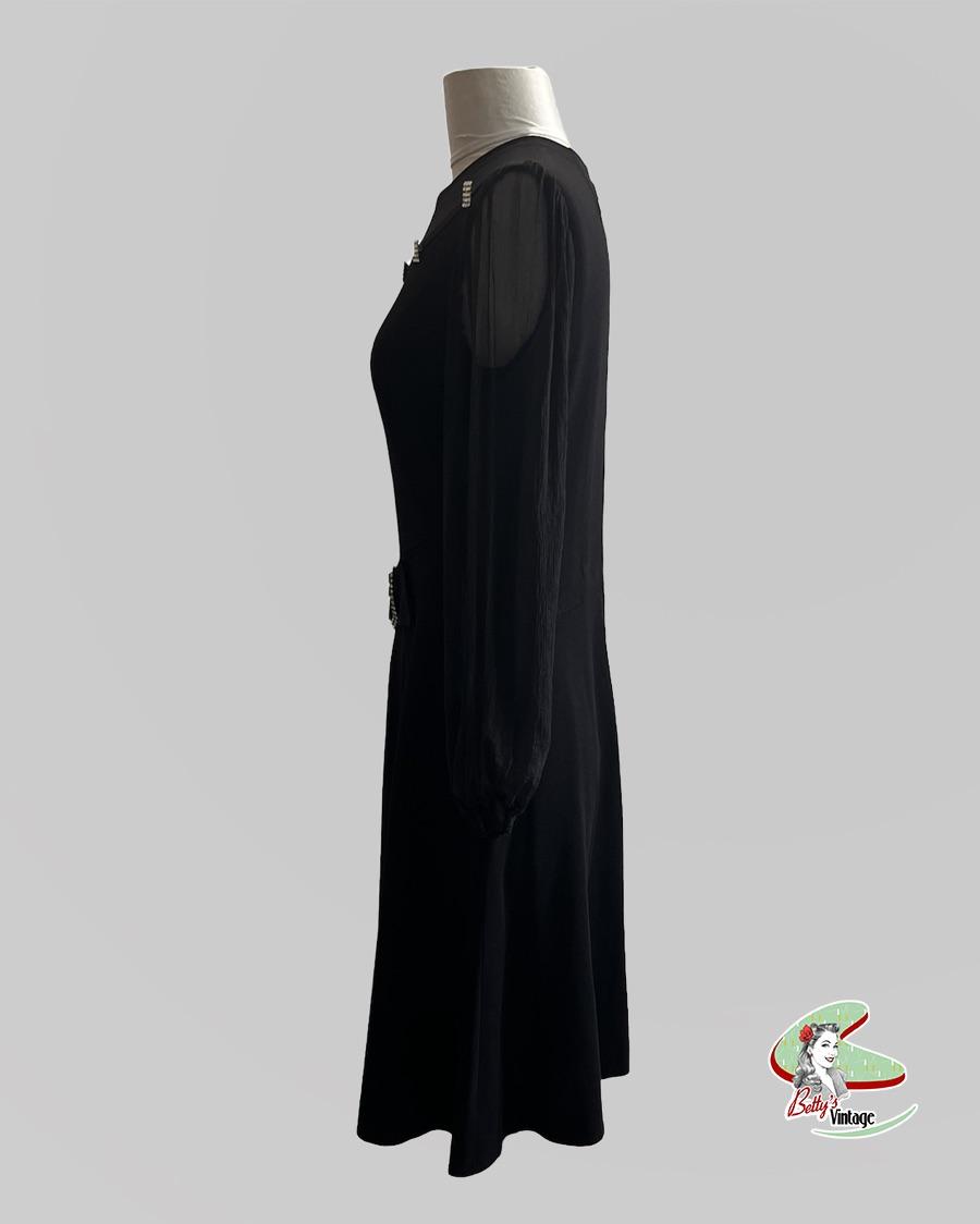 robe de soirée - robe de soirée vintage - robe de soirée vintage noire - robe vintage 1960 - 1060's - sixties - sixty - vintage dress - vintage black dress