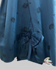 robe bleue vintage 1950
