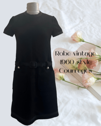 robe noire - robe noire vintage - robe vintage - robe vintage style Courrèges - robe noire vintage style Courrèges - robe style Courrèges - robe vintage 1960 - robe vintage 1960's - robe noire vintage 1960's- robe 1960- robe 1960's - robe noire 1960- robe noire 1960's- black dress - vintage black dress - vintage 1960's dress - vintage 1960's black dress - sixties dress - sixties - sixty - courrèges - robe courrèges