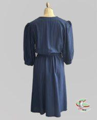 robe vintage 1980 rayée bleue