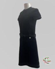 robe vintage 1960 noire style Courrèges