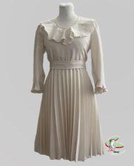 robe vintage 1970 blanc cassé