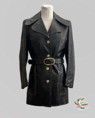 manteau vintage 1970 en cuir