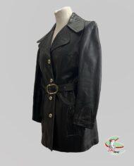 manteau  veste vintage 1970 en cuir