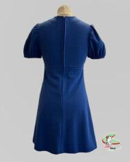 robe vintage 1960 bleue à fleurs