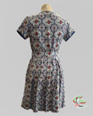 robe vintage à carreau blanc 1950