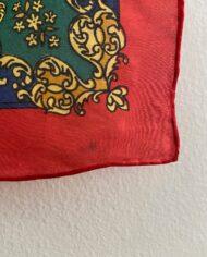 Foulard-Caille de Séville bordure-rouge,-bleu,-blanc-dore