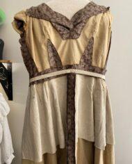 robe en coton marron vintage rétro de 1950